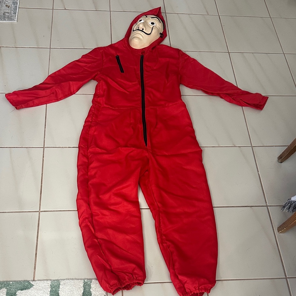 Money Heist woman’s Costume Jumpsuit with Mask